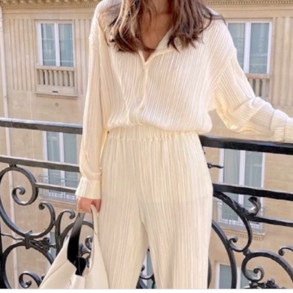 Zara High wasted pleaded pants NWT
